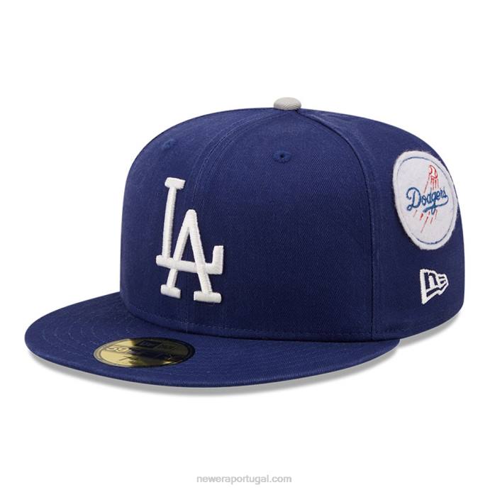 FFTN1271 New Era boné la dodgers cooperstown azul 59fifty