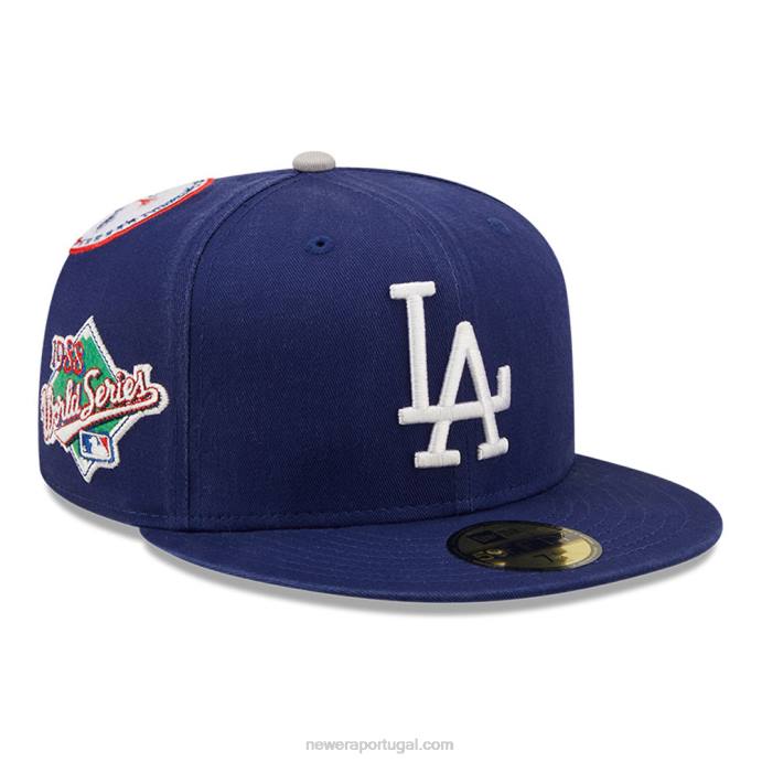 FFTN1271 New Era boné la dodgers cooperstown azul 59fifty