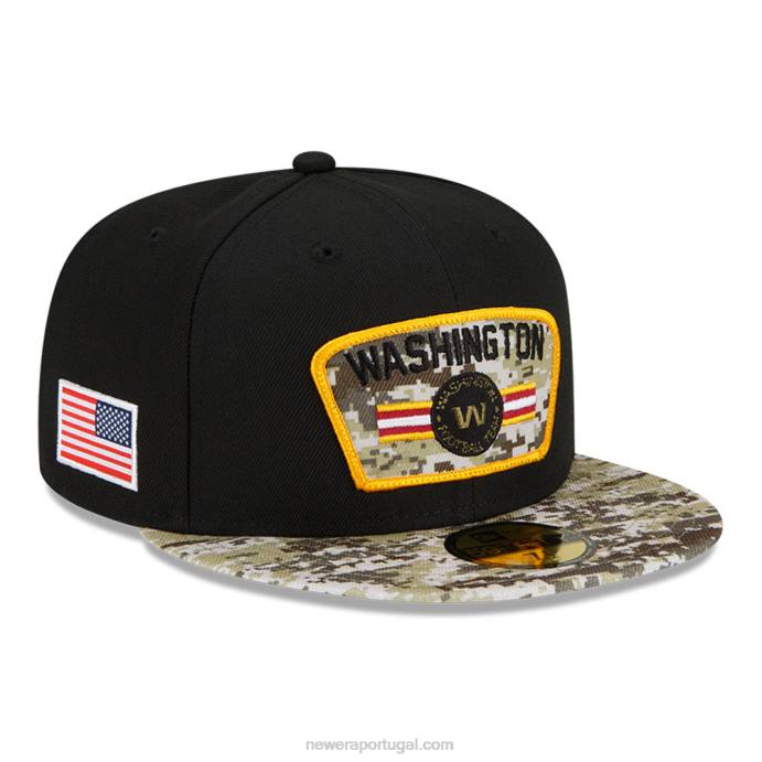 FFTN1272 New Era saudação da nfl de washington ao boné preto 59fifty