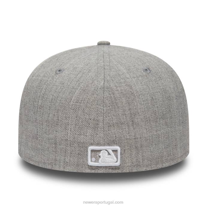 FFTN1273 New Era Boné New York Yankees Essential Heather Grey 59Fifty