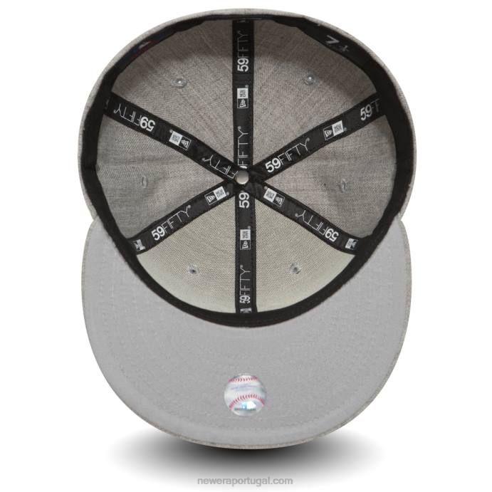 FFTN1273 New Era Boné New York Yankees Essential Heather Grey 59Fifty