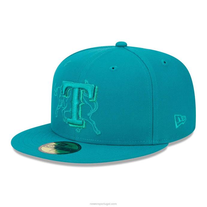 FFTN1277 New Era Boné texas rangers zodiac verde 59fifty ajustado
