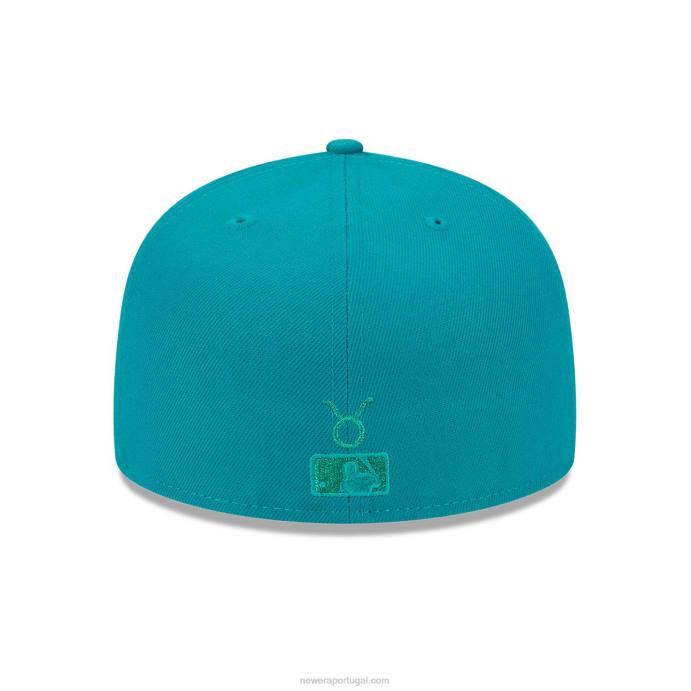 FFTN1277 New Era Boné texas rangers zodiac verde 59fifty ajustado
