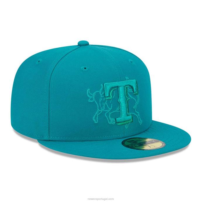 FFTN1277 New Era Boné texas rangers zodiac verde 59fifty ajustado