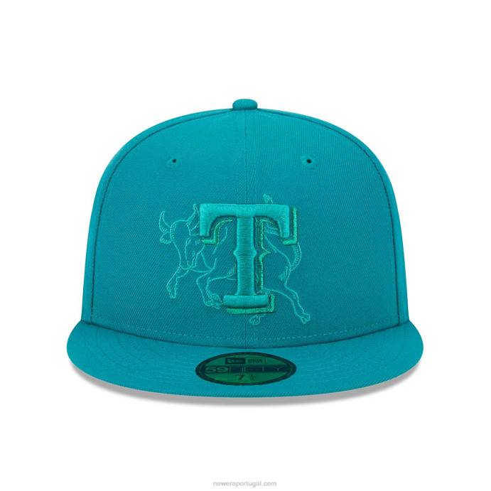 FFTN1277 New Era Boné texas rangers zodiac verde 59fifty ajustado