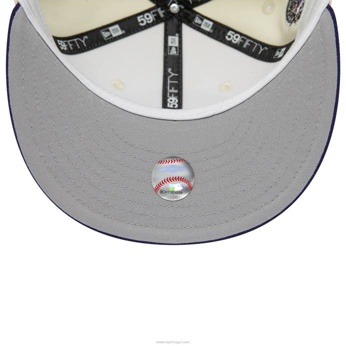 FFTN127 New Era colorado rockies pacote cromado e roxo 59fifty boné ajustado