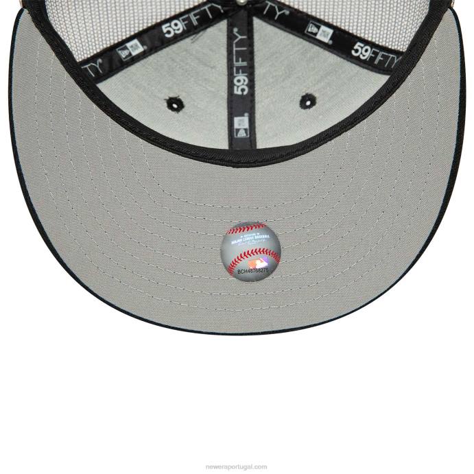 FFTN1280 New Era chicago white sox mlb prática de rebatidas boné preto 59fifty