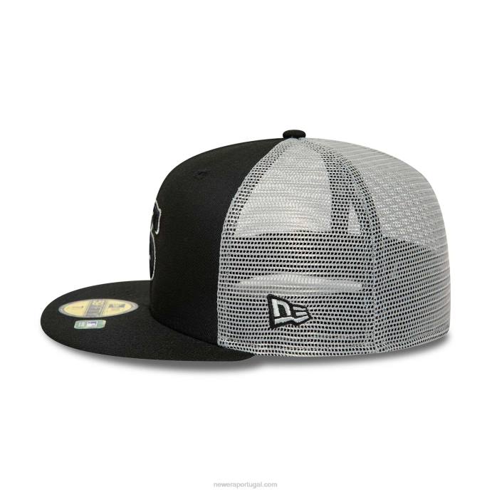 FFTN1280 New Era chicago white sox mlb prática de rebatidas boné preto 59fifty