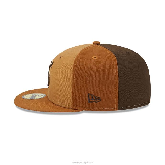 FFTN1282 New Era Boné chicago white sox tritone brown 59fifty