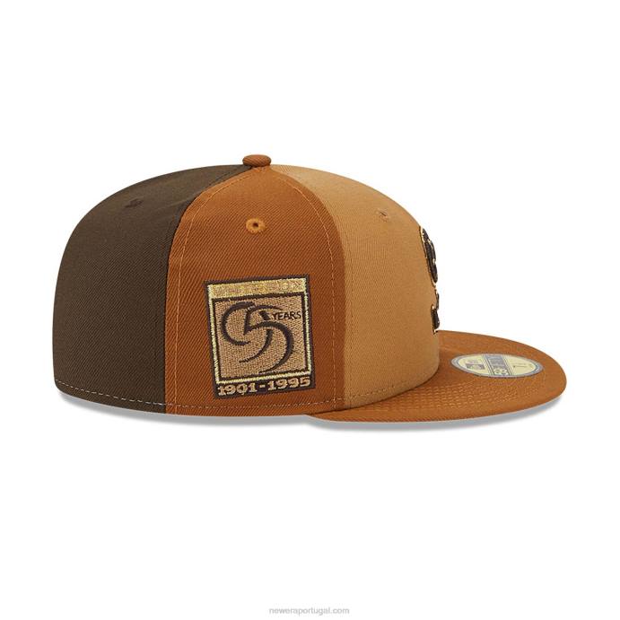 FFTN1282 New Era Boné chicago white sox tritone brown 59fifty