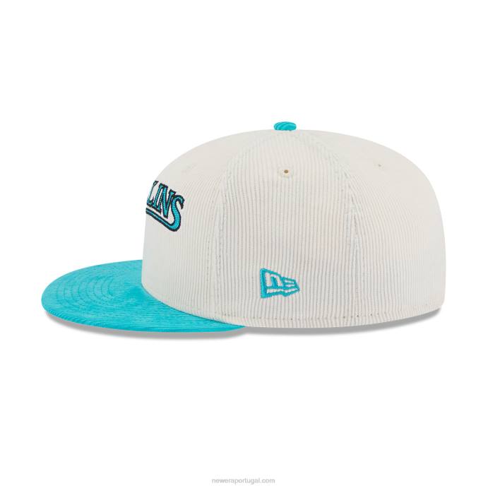 FFTN1284 New Era Boné miami marlins vintage com cordão branco 59fifty