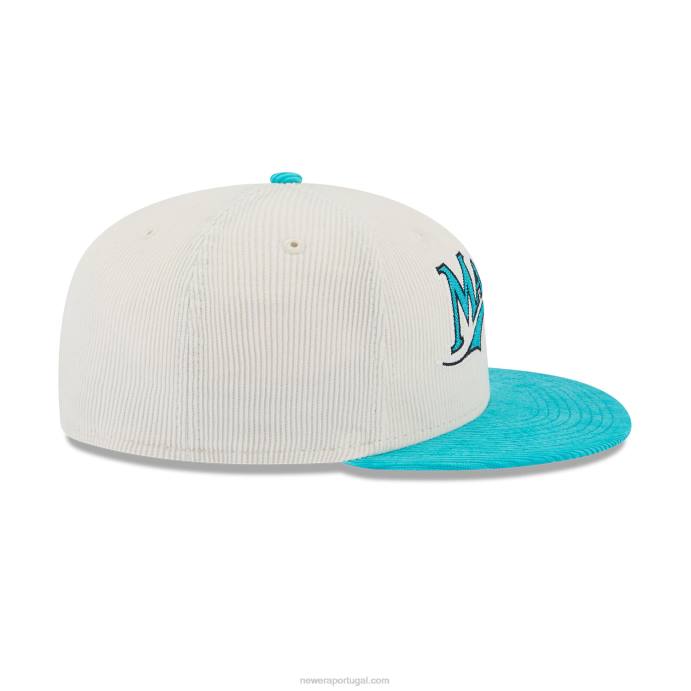 FFTN1284 New Era Boné miami marlins vintage com cordão branco 59fifty