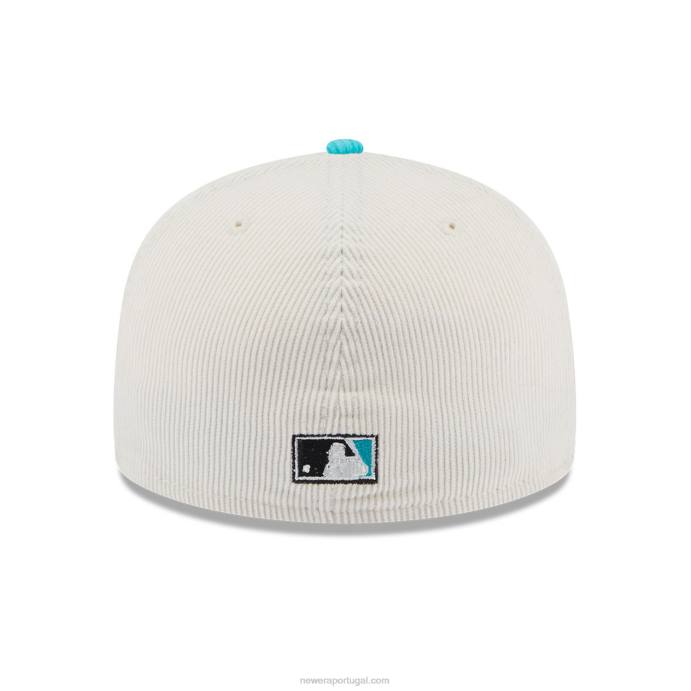 FFTN1284 New Era Boné miami marlins vintage com cordão branco 59fifty