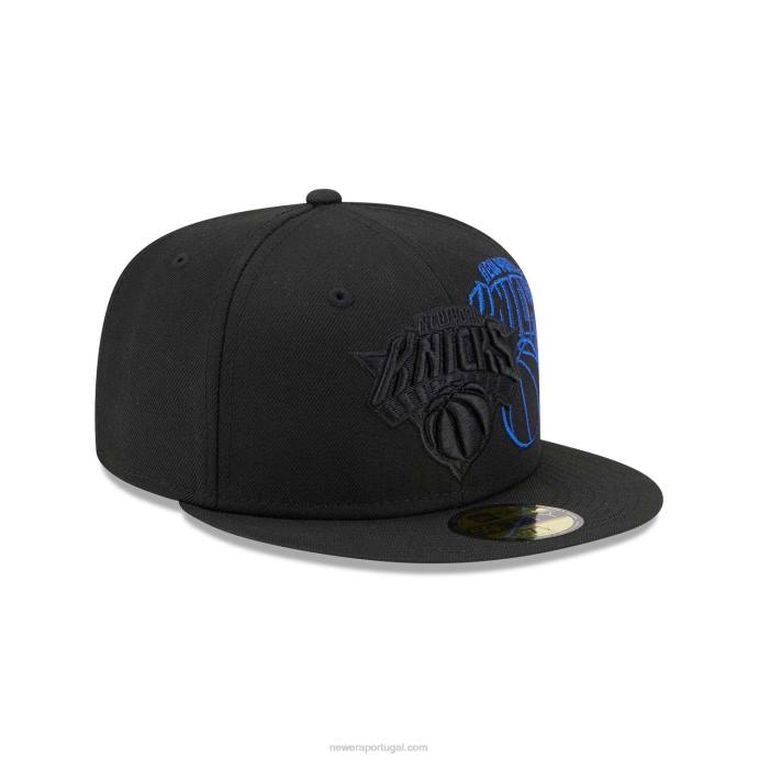 FFTN1287 New Era New York Knicks NBA Elements Boné Preto 59Fifty