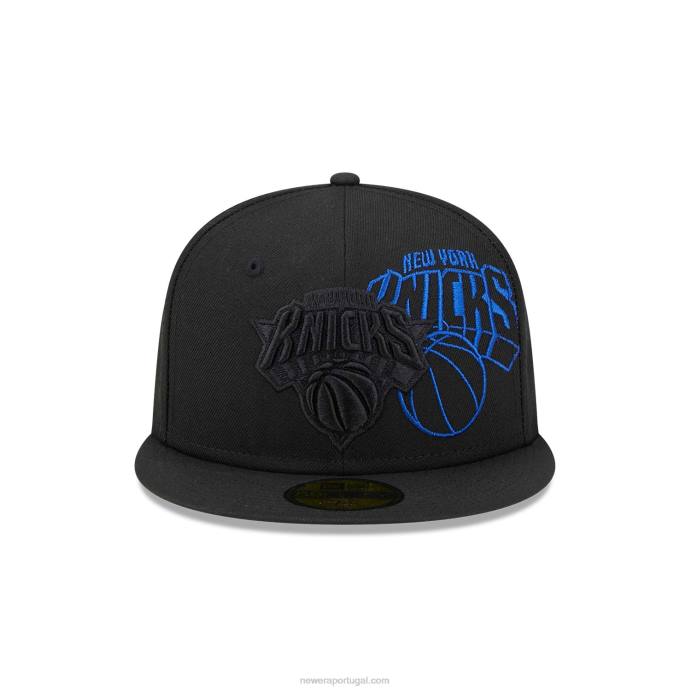 FFTN1287 New Era New York Knicks NBA Elements Boné Preto 59Fifty