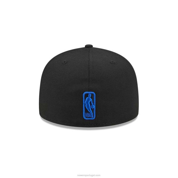 FFTN1287 New Era New York Knicks NBA Elements Boné Preto 59Fifty