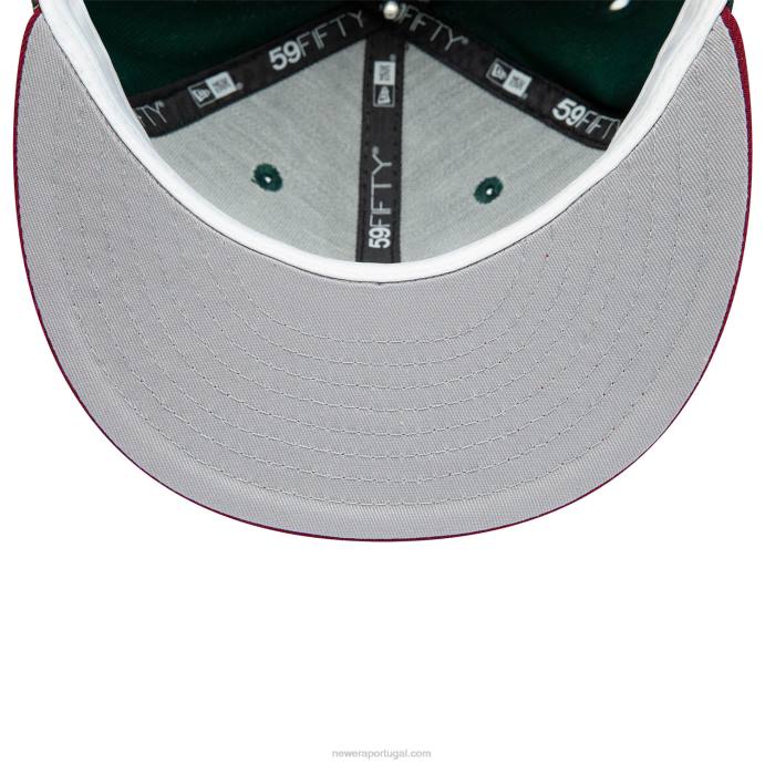 FFTN1289 New Era boné ajustado seattle mariners 35 anos verde escuro 59fifty
