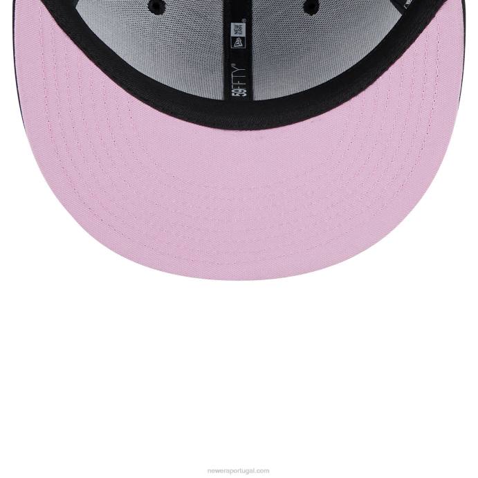 FFTN128 New Era boné justo pittsburgh pirates pop metálico preto 59fifty