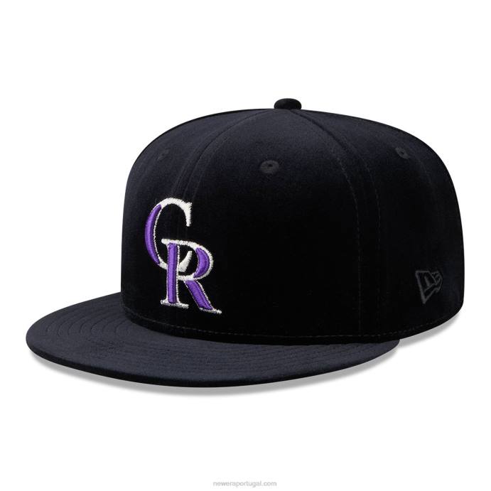 FFTN1290 New Era boné justo colorado rockies veludo preto 59fifty