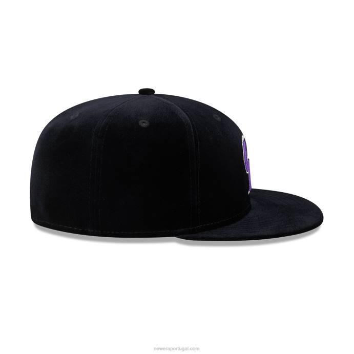 FFTN1290 New Era boné justo colorado rockies veludo preto 59fifty