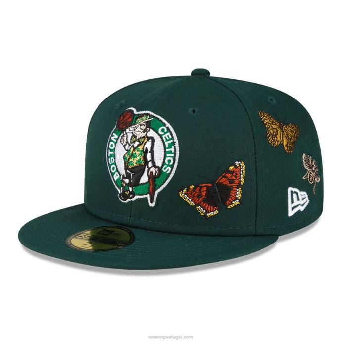 FFTN1292 New Era Boné boston celtics feltro x nba verde escuro 59fifty