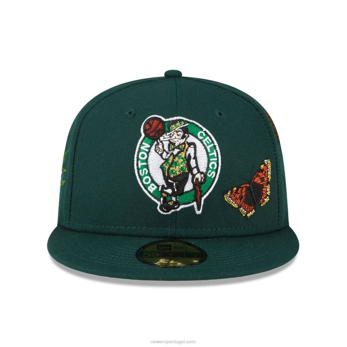 FFTN1292 New Era Boné boston celtics feltro x nba verde escuro 59fifty