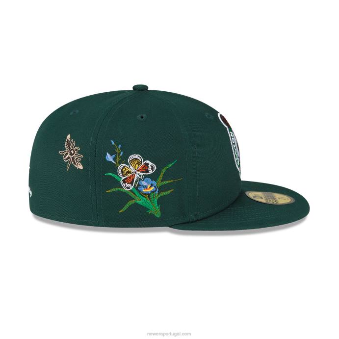 FFTN1292 New Era Boné boston celtics feltro x nba verde escuro 59fifty
