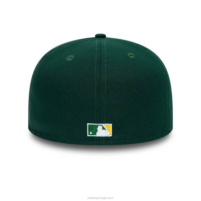FFTN1293 New Era Boné Oakland Athletics Forest Green 59Fifty