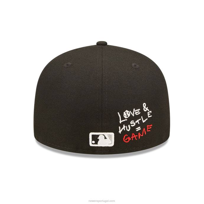 FFTN1294 New Era chicago white sox mlb team heart black 59fifty boné justo