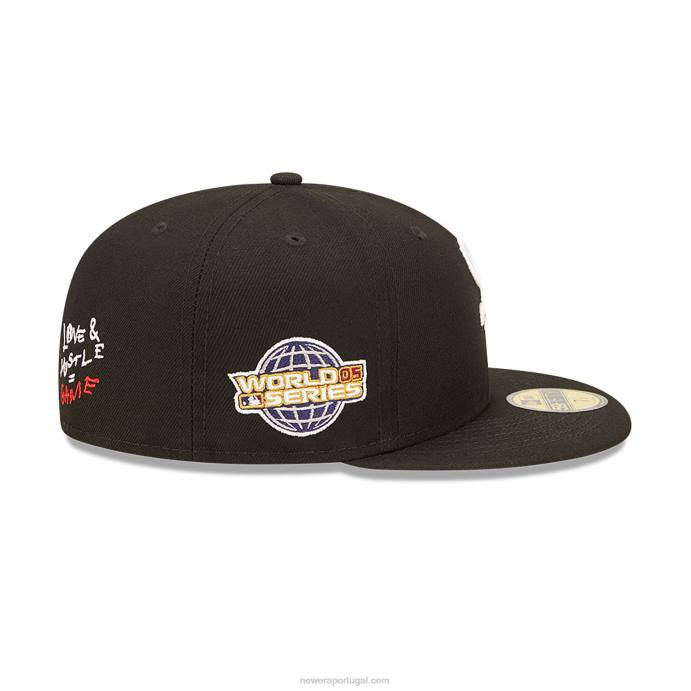 FFTN1294 New Era chicago white sox mlb team heart black 59fifty boné justo