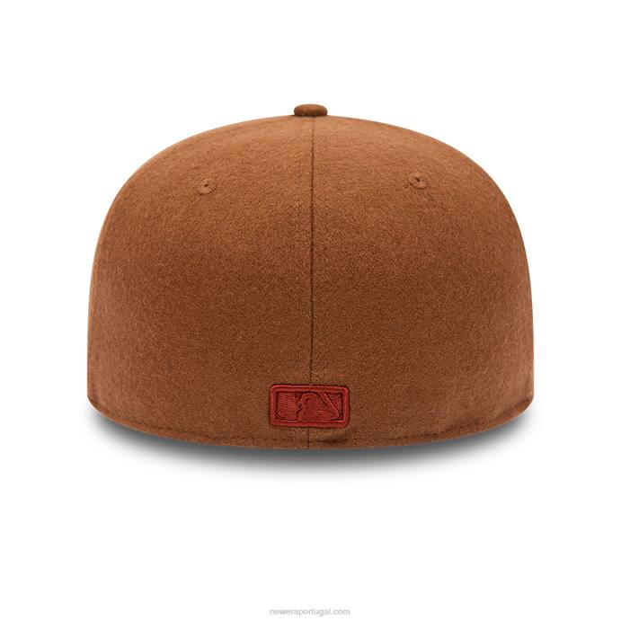 FFTN1295 New Era Boné Boston Red Sox Melton Brown 59Fifty