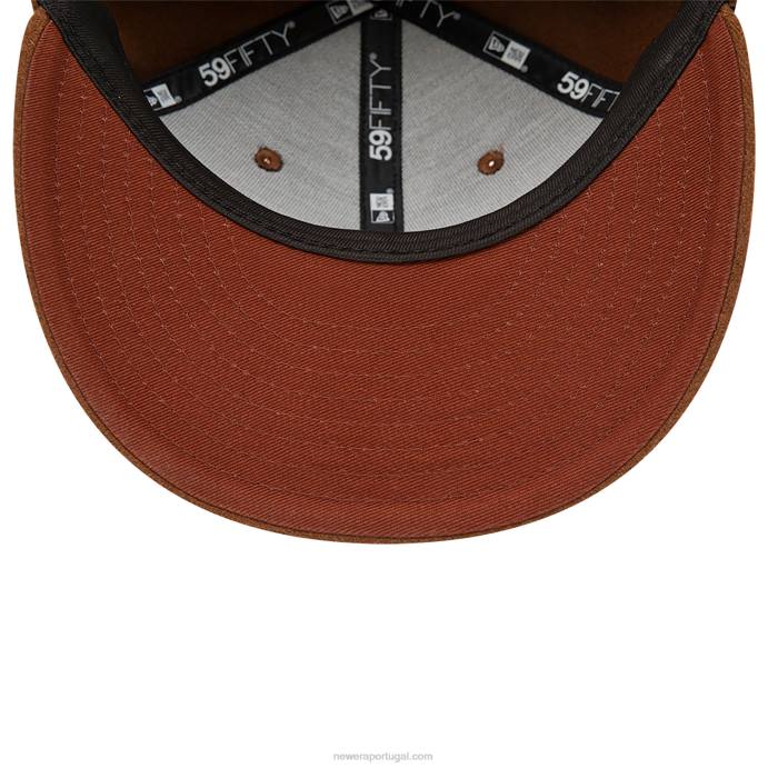 FFTN1295 New Era Boné Boston Red Sox Melton Brown 59Fifty