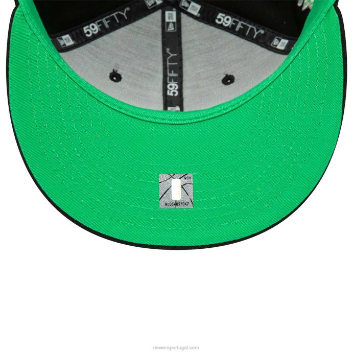 FFTN1296 New Era Boné Chicago Bulls Citrus Pop Preto 59Fifty