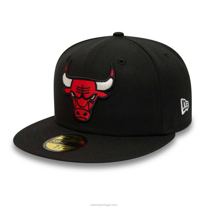 FFTN1296 New Era Boné Chicago Bulls Citrus Pop Preto 59Fifty
