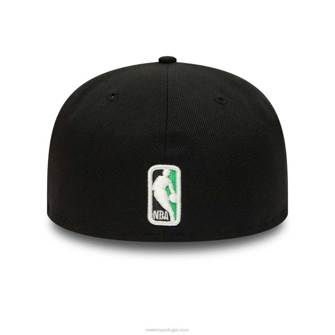 FFTN1296 New Era Boné Chicago Bulls Citrus Pop Preto 59Fifty
