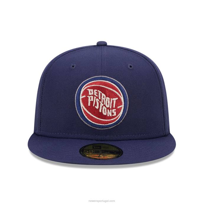 FFTN1297 New Era boné detroitpistons crepúsculo fantasia navy 59fifty ajustado