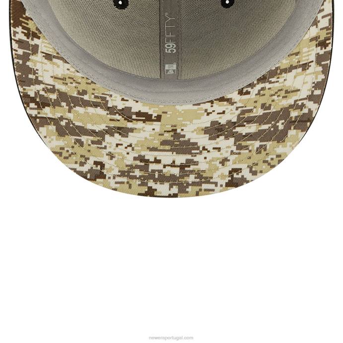 FFTN1298 New Era Carolina Panthers nfl salute to service boné preto 59fifty