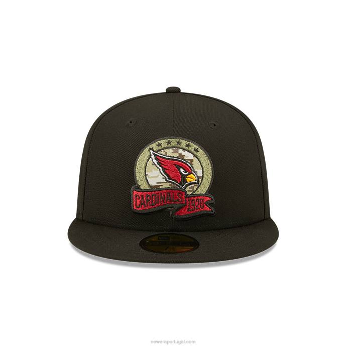 FFTN1299 New Era arizona cardeals saudação nfl para servir boné preto 59fifty