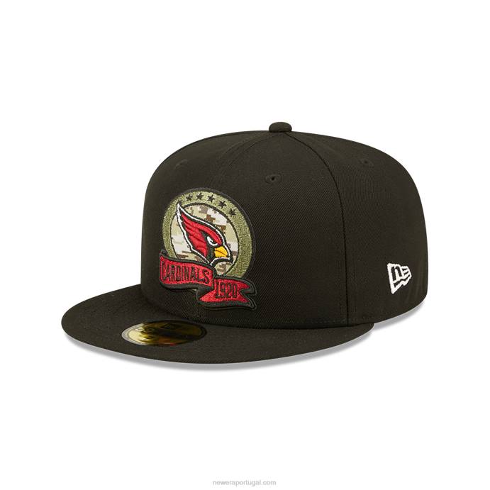 FFTN1299 New Era arizona cardeals saudação nfl para servir boné preto 59fifty
