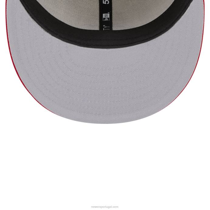 FFTN129 New Era Boné Cincinnati Reds Varsity Letter Stone 59Fifty