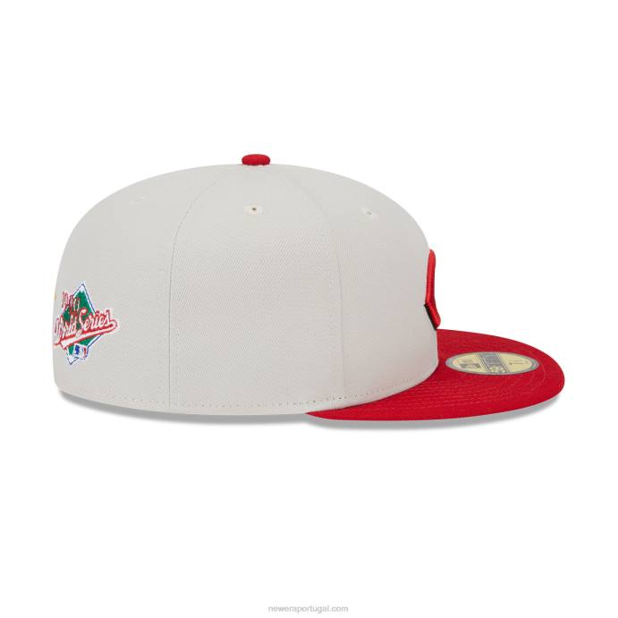 FFTN129 New Era Boné Cincinnati Reds Varsity Letter Stone 59Fifty