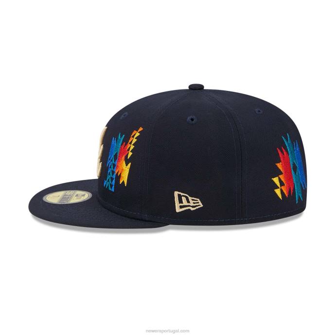 FFTN1300 New Era Boné Atlanta Braves Southwestern Navy 59Fifty