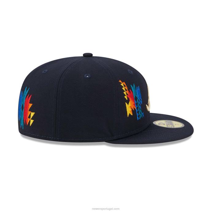 FFTN1300 New Era Boné Atlanta Braves Southwestern Navy 59Fifty