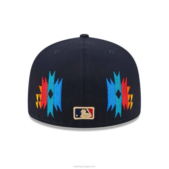 FFTN1300 New Era Boné Atlanta Braves Southwestern Navy 59Fifty