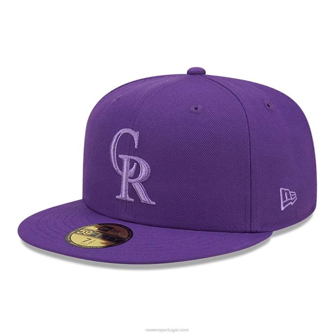 FFTN1301 New Era boné justo colorado rockies monocamo roxo 59fifty