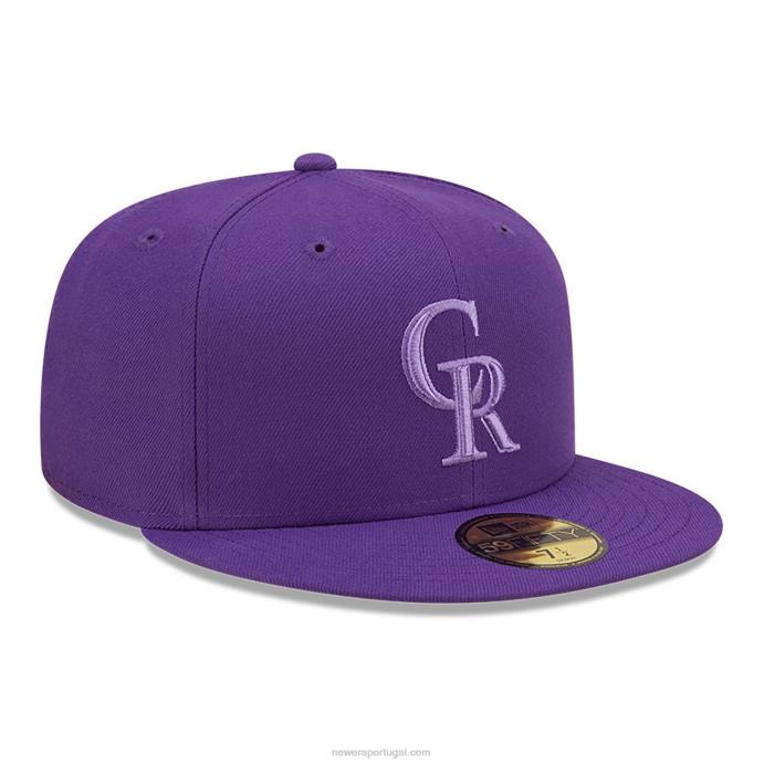 FFTN1301 New Era boné justo colorado rockies monocamo roxo 59fifty