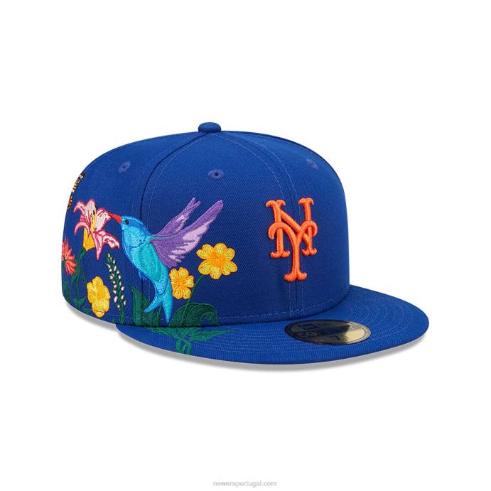 FFTN1303 New Era Boné New York Mets MLB Blooming Blue 59Fifty