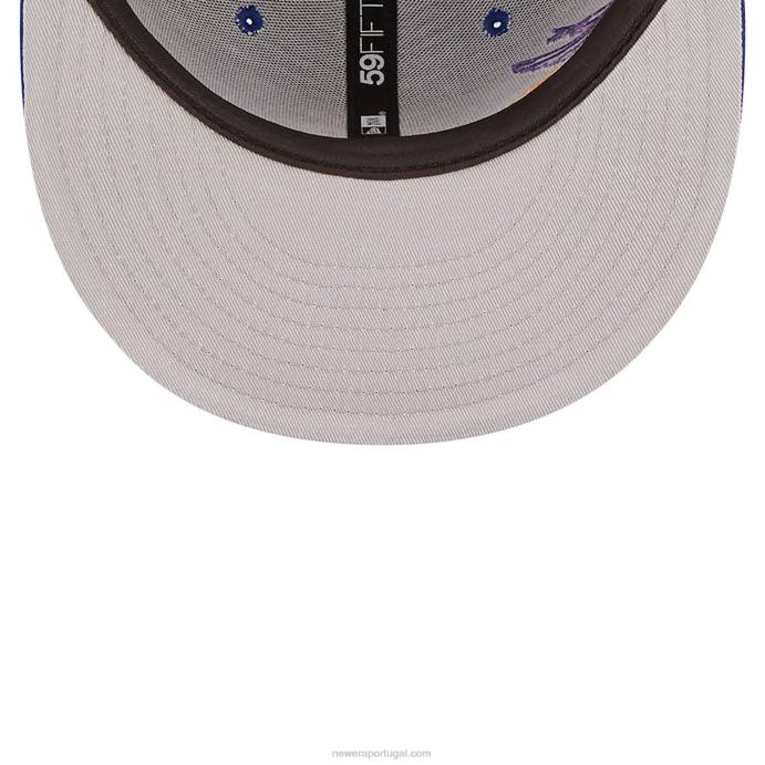 FFTN1303 New Era Boné New York Mets MLB Blooming Blue 59Fifty