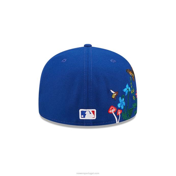 FFTN1303 New Era Boné New York Mets MLB Blooming Blue 59Fifty