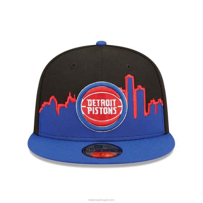 FFTN1306 New Era detroitpistons nba tip off 2022 boné preto 59fifty